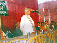 Dr. Joshi address local people in inaguration function of the exhibition