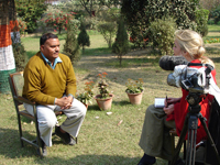 Dr. Shukla given interview to Reporter from Swittzerland
