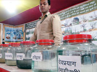 Ganga Exhibition - Water samples of RIver Ganga collected from different sites