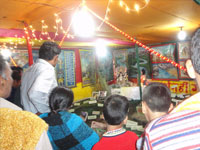 Ganga Exhibition - Local people watching live models of RIver Ganga from source to mouth