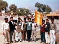 Environmental awareness march along the river Ganga