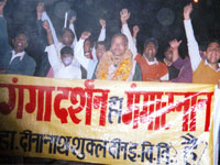 A rally marched in mela premises