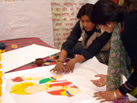 Painting compitition in exhibition campus